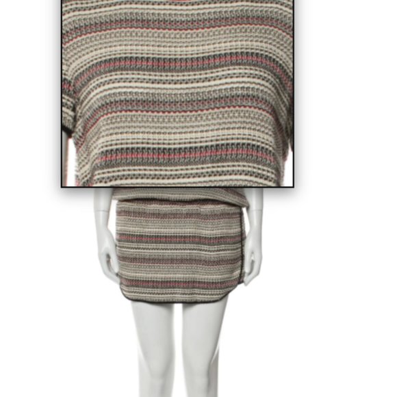 BA&SH BA & SH Simeria Woven Tweed Drop Waist Dress Retails $350 - Picture 6 of 8